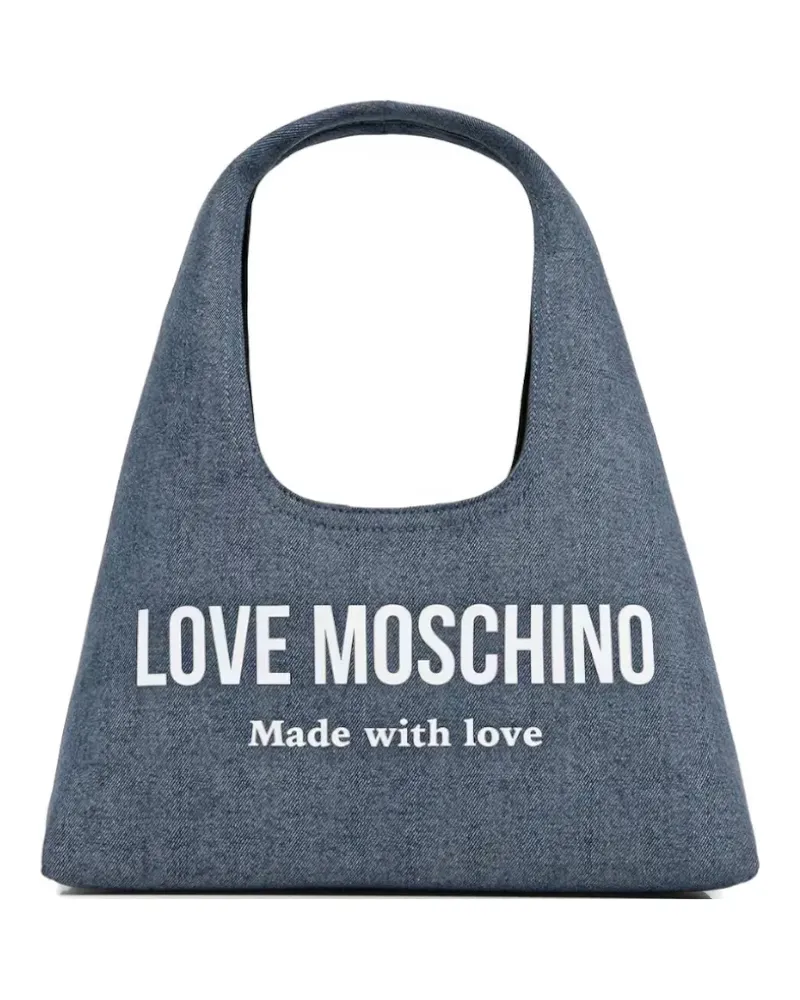 Moschino logo-print tote bag - Blau Blau