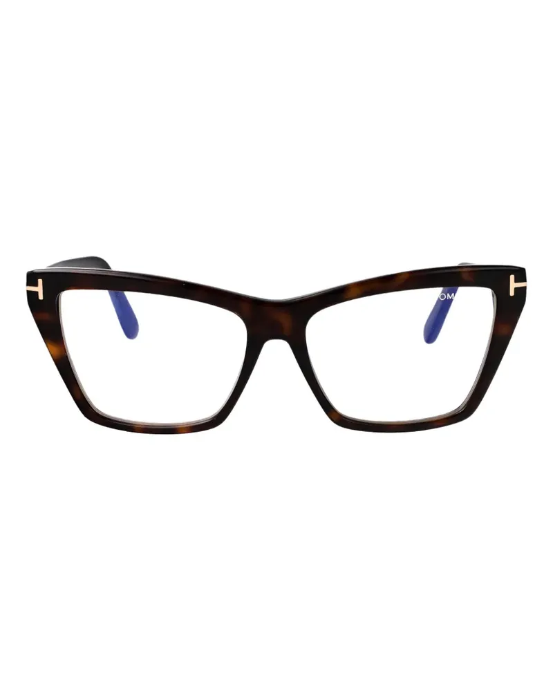 Tom Ford Brille mit Cat-Eye-Gestell - Braun Braun