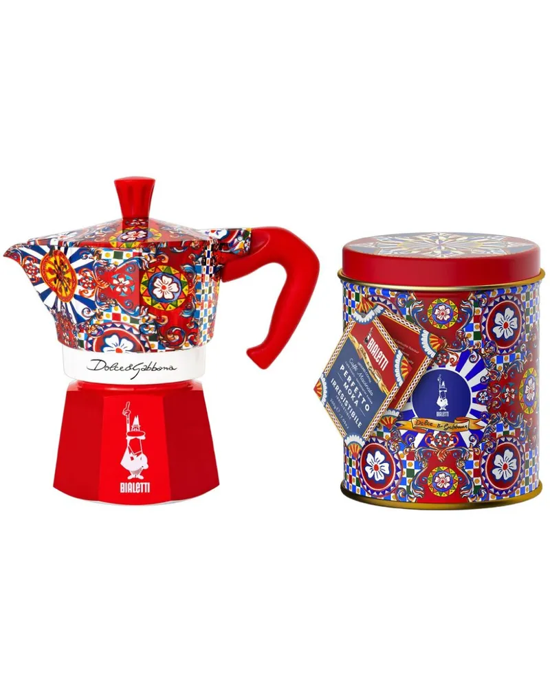 Dolce & Gabbana x Bialetti Moka Express Kaffeekocher-Set 93g - Rot Rot