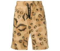 Joggingshorts mit Leoparden-Print - Nude