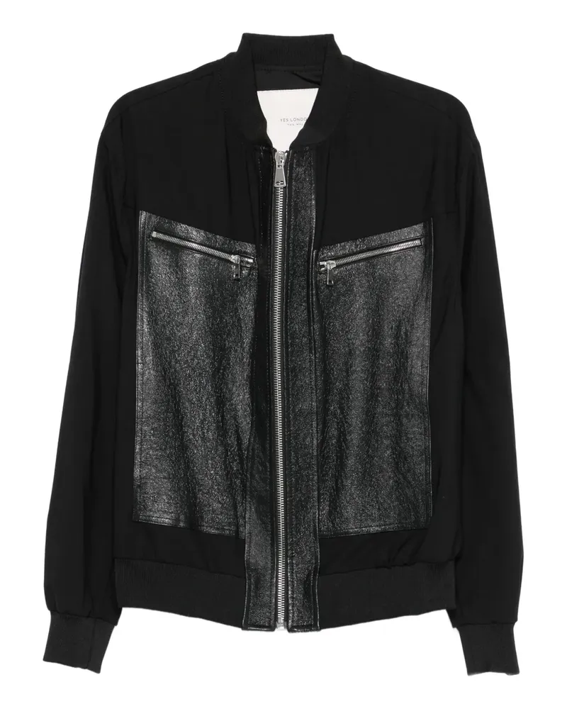 Yes London Jacke mit Kontrasteinsätzen - Schwarz Schwarz