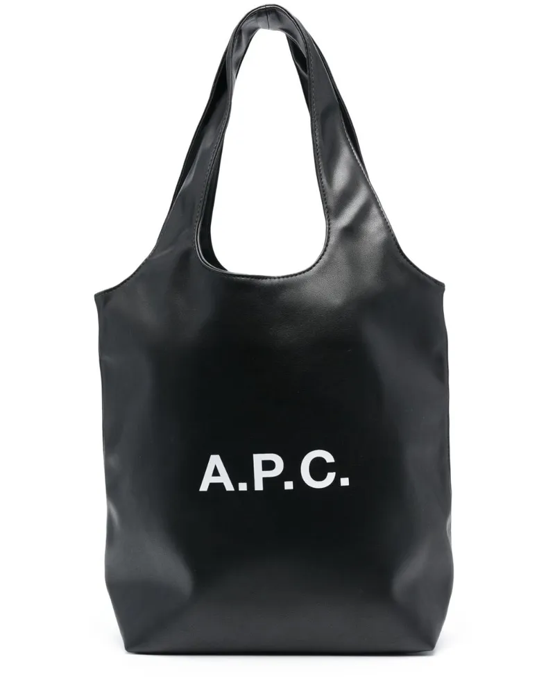 A.P.C. Shopper aus Faux-Leder - Schwarz Schwarz