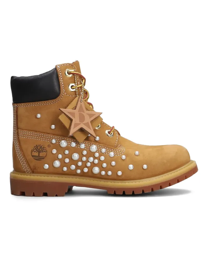 Timberland x Seddys Studios pearl-embellished boots - Nude Nude