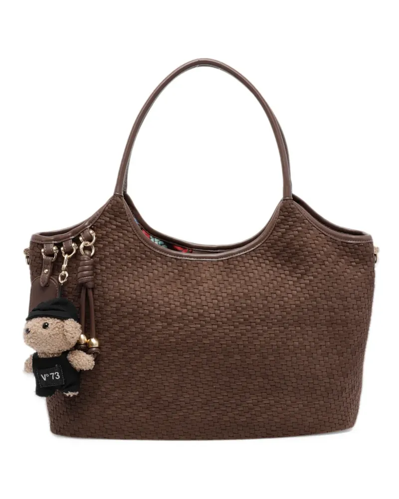 V°73 Zelda woven tote bag - Braun Braun