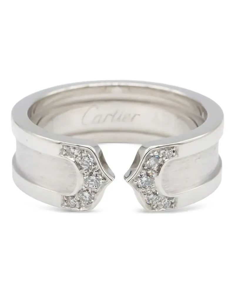 Cartier 2010s 18K white gold C2 diamond ring - Silber Silber
