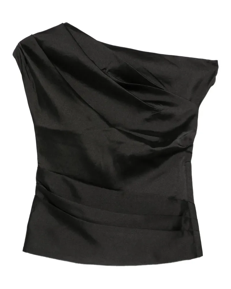 Self-Portrait Asymmetrisches Top - Schwarz Schwarz