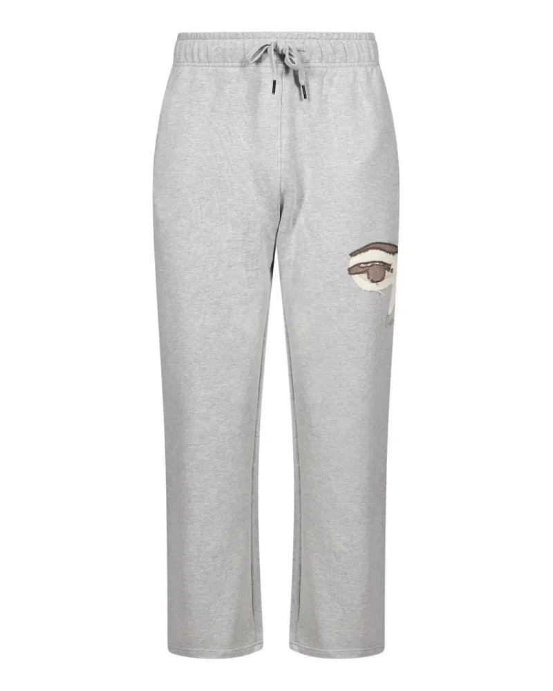 KidSuper graphic-patch track pants - Grau Grau