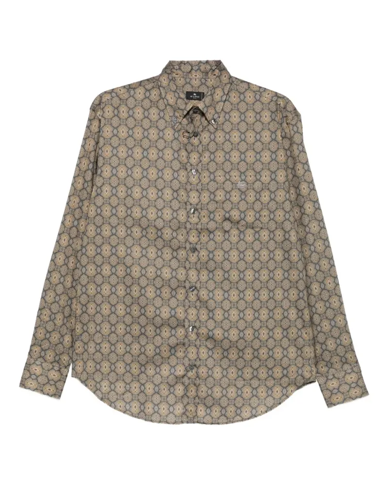 Etro Hemd mit geometrischem Print - Grau Grau