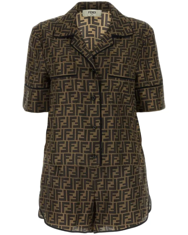 Fendi Pyjama aus Seide - Braun Braun