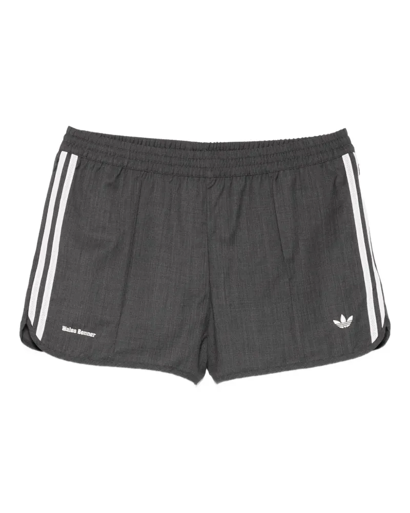 adidas x Wales Bonner Shorts mit Logo-Streifen - Grau Grau