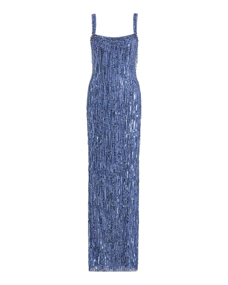 Jenny Packham Fleur bead-embellished gown - Blau Blau
