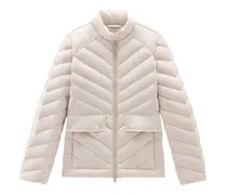 Jacke mit Chevron-Steppung - Nude
