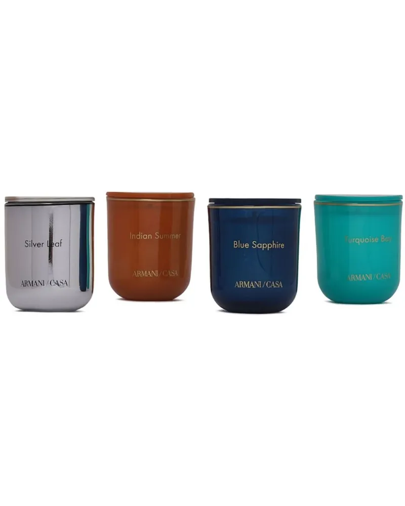 ARMANI/CASA Duftkerzen (4er-Set) - Blau Blau
