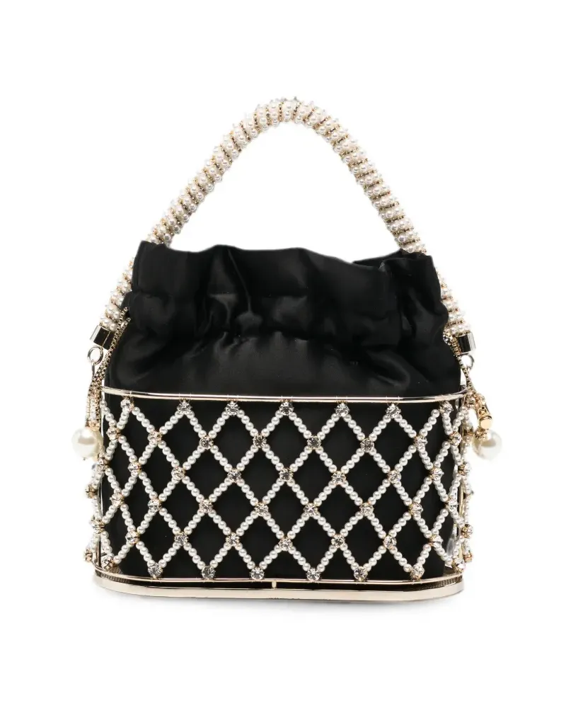 Rosantica Holli Eterea faux-pearl crystal-embellished mini bag - Gold Gold