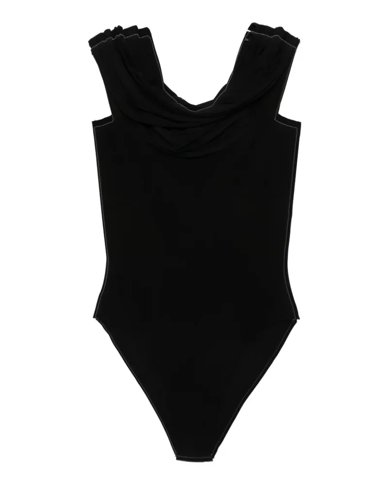 Norma Kamali Drapierter Body - Schwarz Schwarz