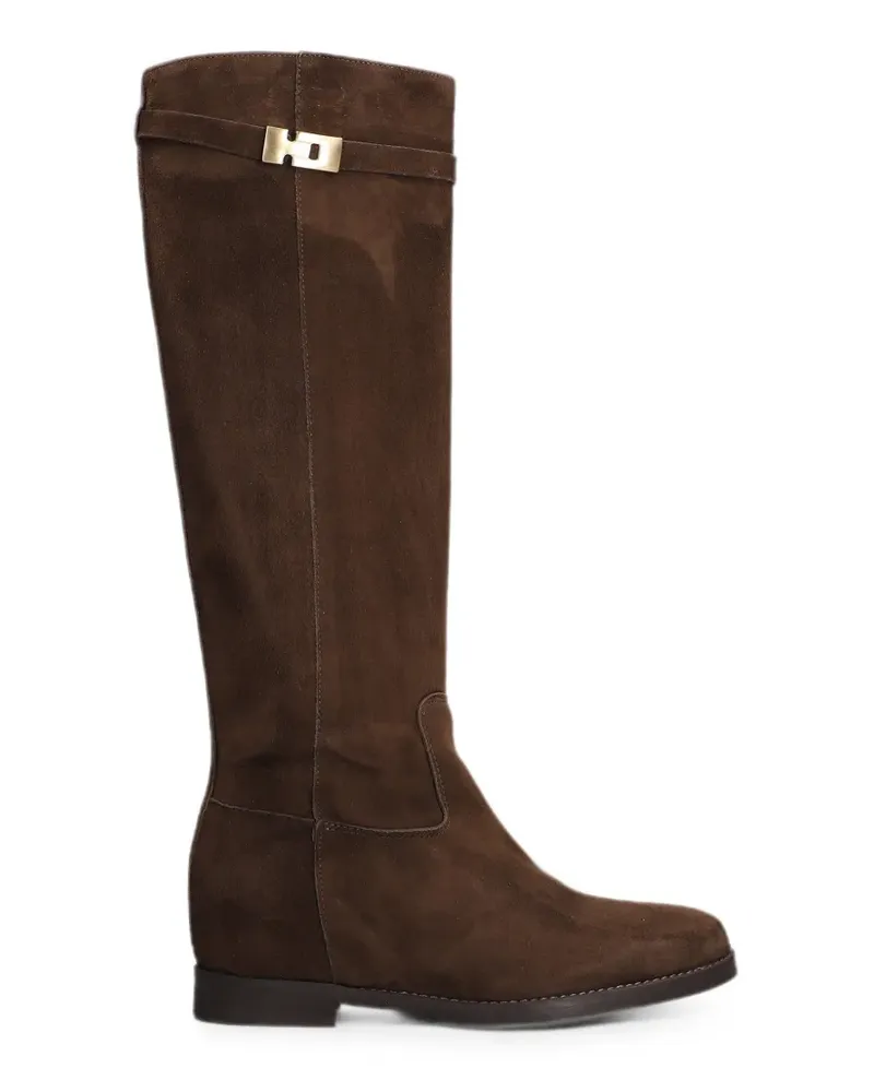 Julie Dee Kniehohe Wildlederstiefel - Braun Braun