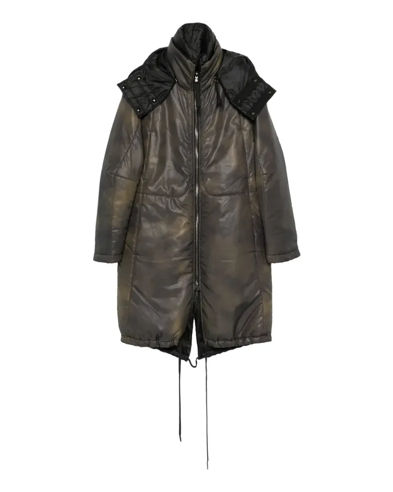 Masnada Kapuzenjacke mit Print - Schwarz Schwarz