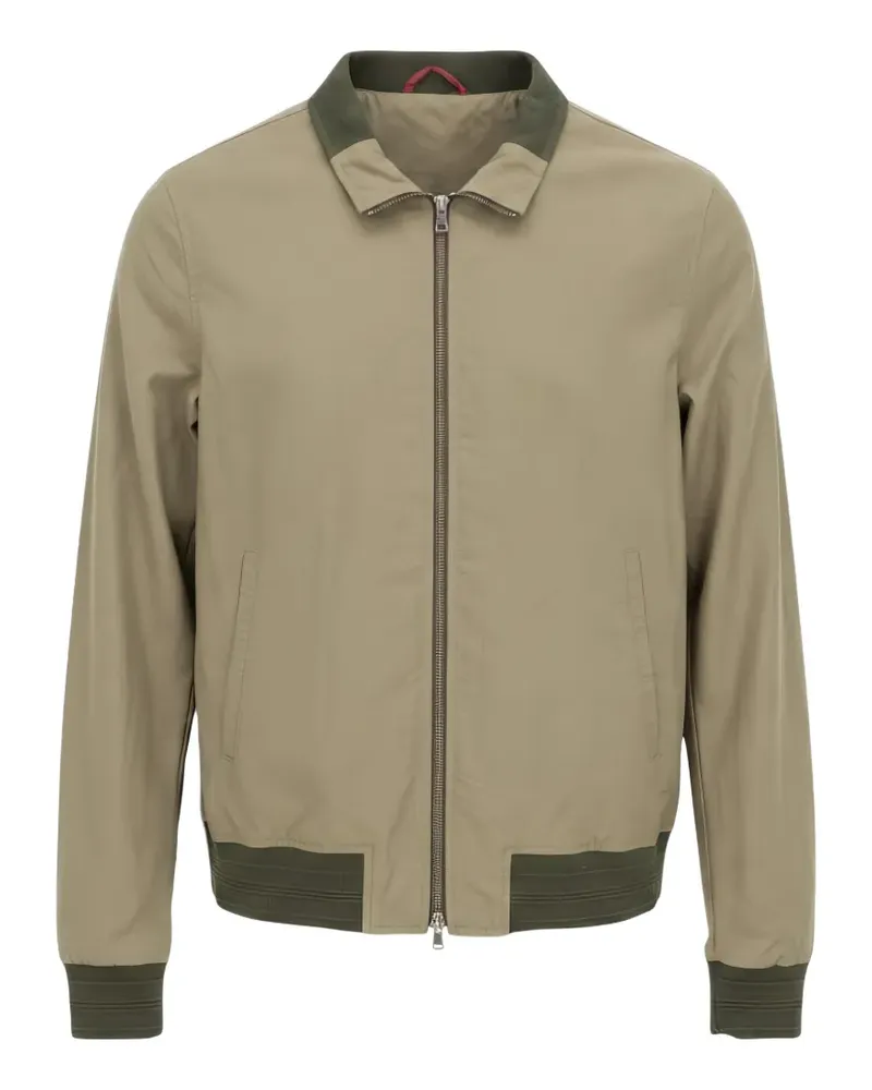 Isaia zip-up bomber jacket - Nude Nude