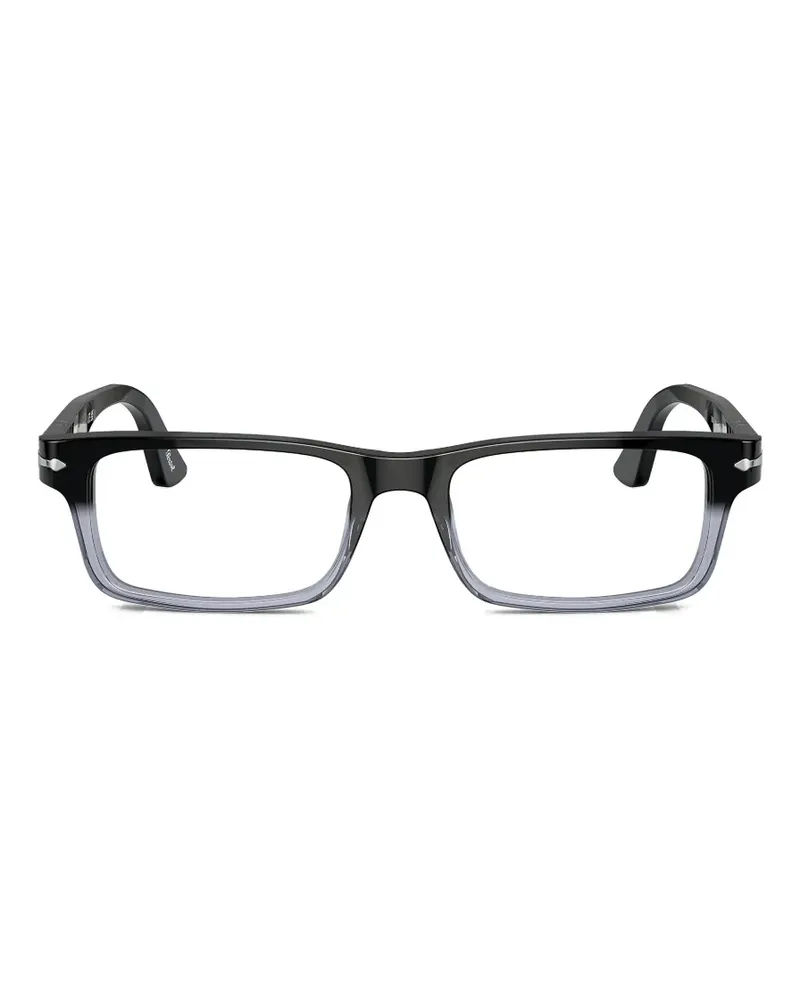 Persol Brille mit eckigem Gestell - Schwarz Schwarz