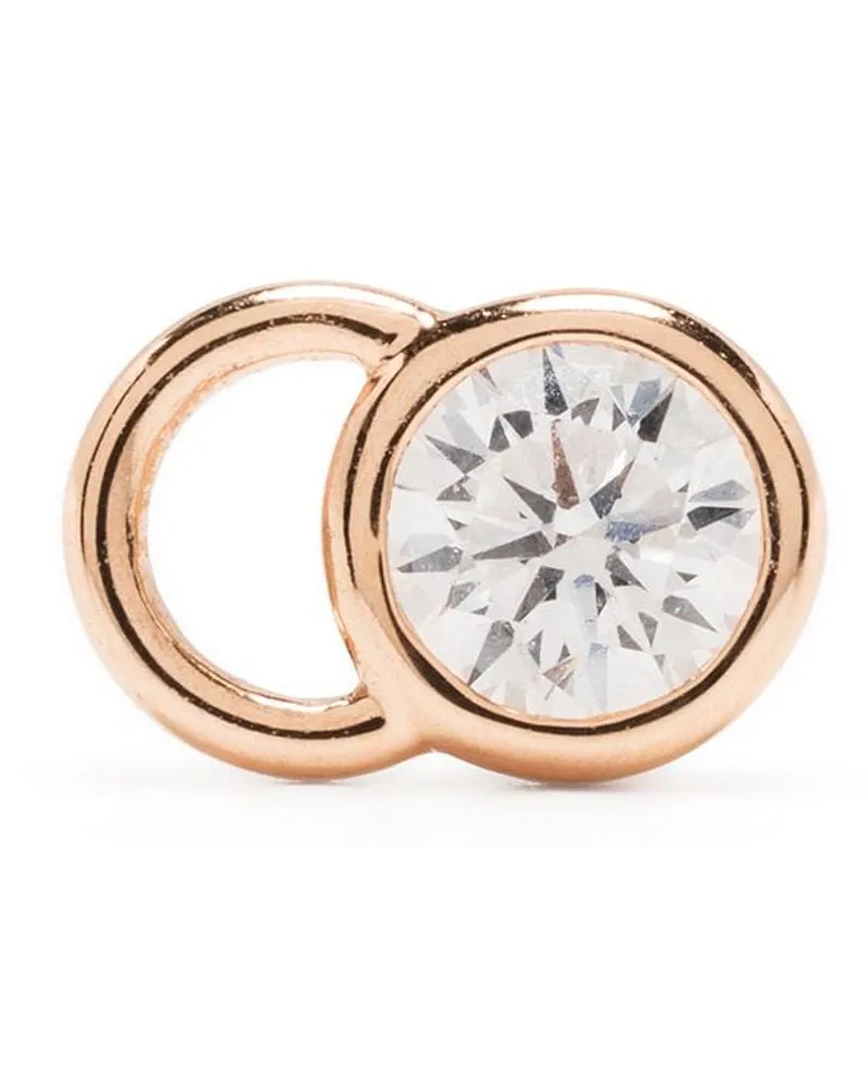 COURBET 18kt Rotgoldohrstecker mit synthetischem Diamanten - Rosa Rosa