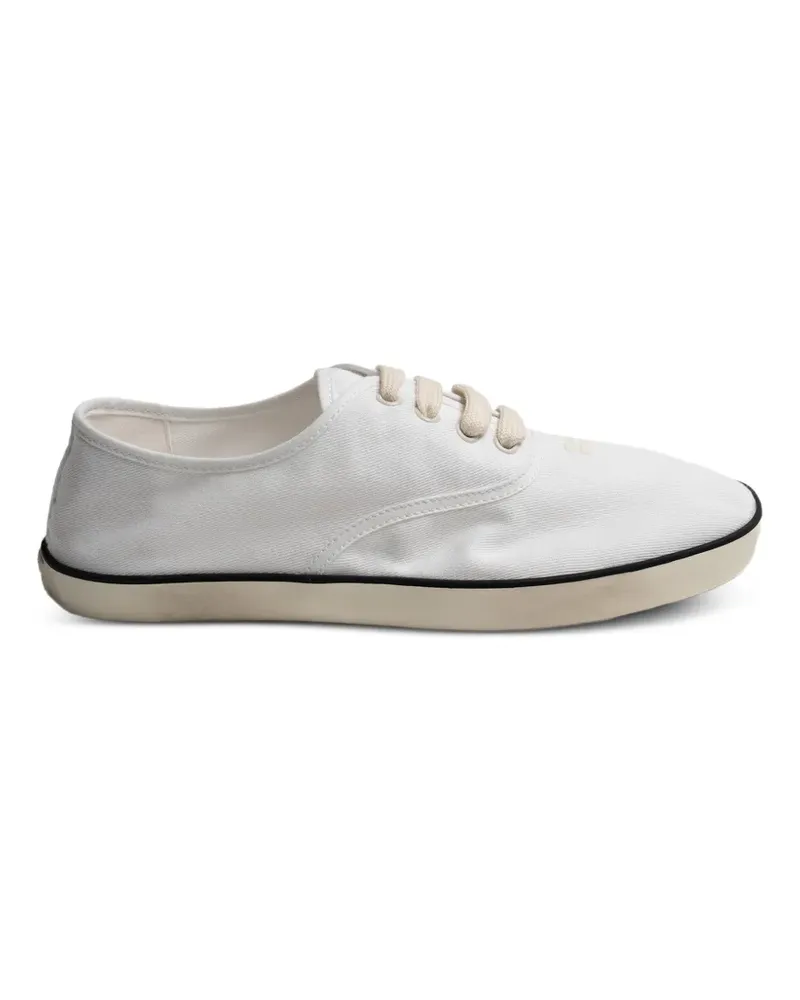 Miu Miu Jeans-Sneakers im Distressed-Look - Weiß Weiß