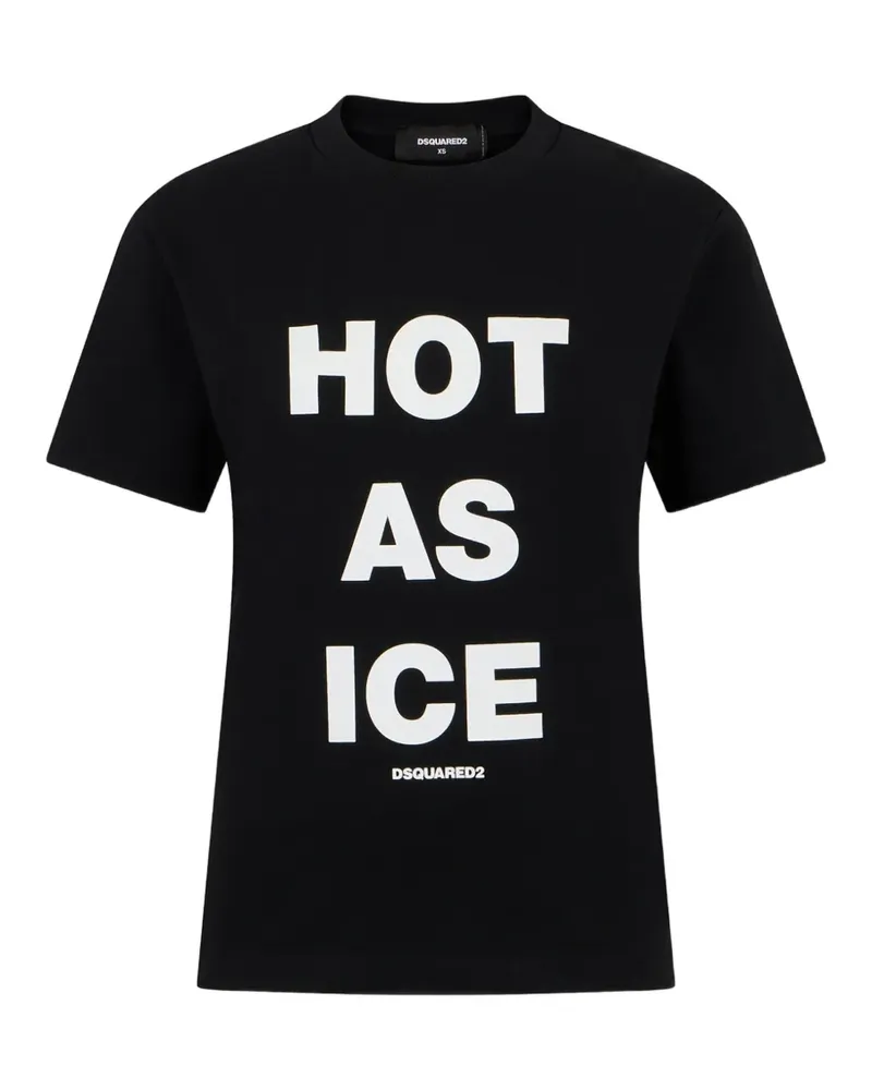 Dsquared2 T-Shirt mit Slogan-Print - Schwarz Schwarz
