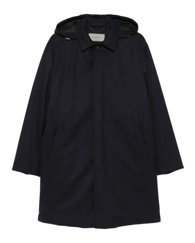Canali Mantel mit Kapuze - Blau Blau