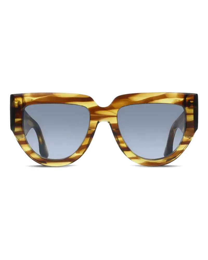 Victoria Beckham Gestreifte Sonnenbrille - Braun Braun