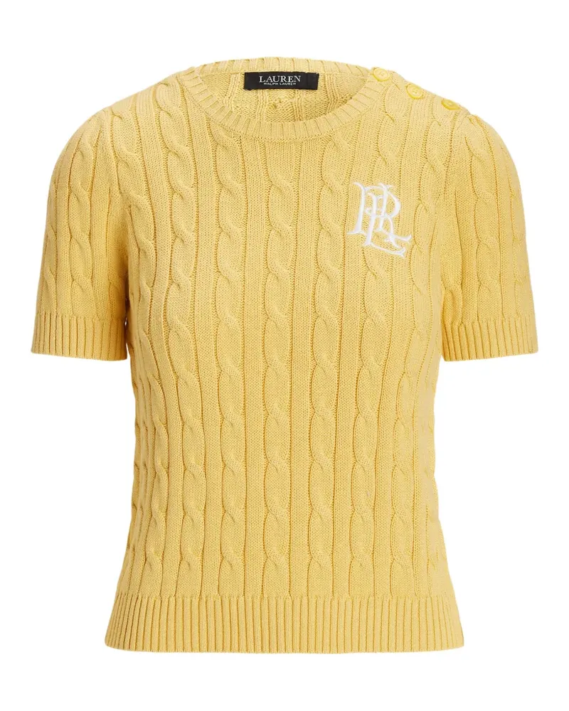 Ralph Lauren Oberteil mit Zopfmuster - Gelb Gelb