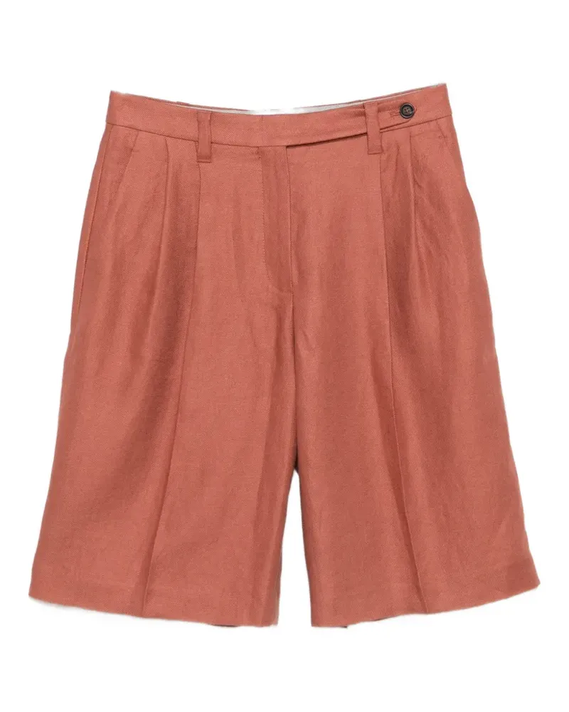 Brunello Cucinelli pleated shorts - Orange Orange