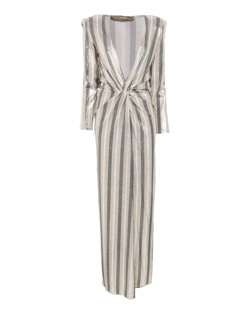Simona Corsellini Gestreiftes Maxikleid - Nude Nude