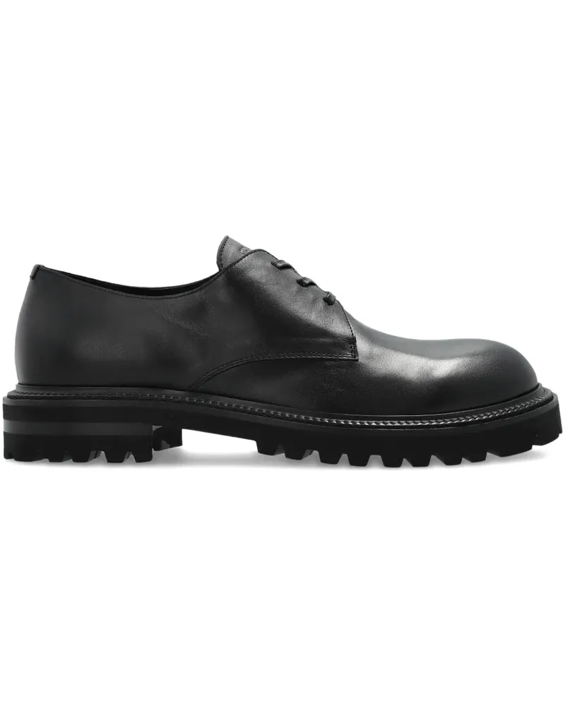 Giorgio Armani lace-up chunky derby shoes - Schwarz Schwarz