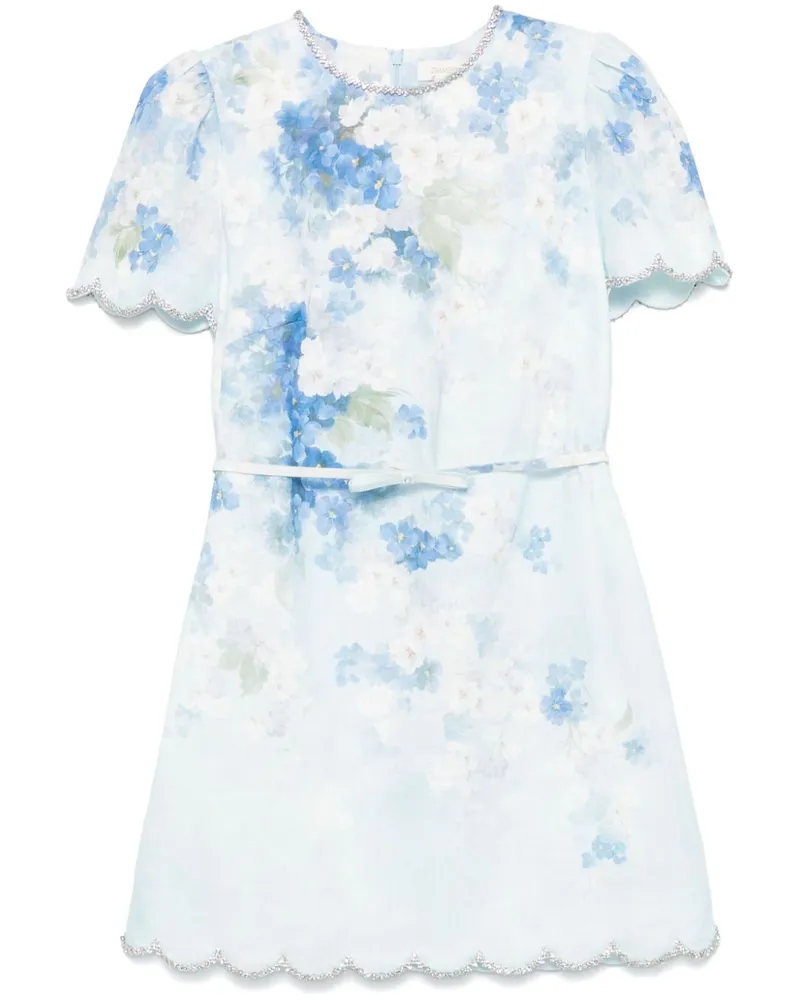 Zimmermann Crush Minikleid - Blau Blau