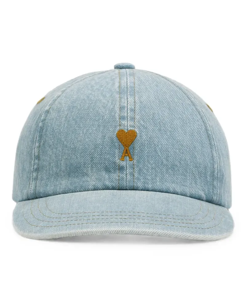AMI Paris Ami de Coeur Baseballkappe aus Denim - Blau Blau