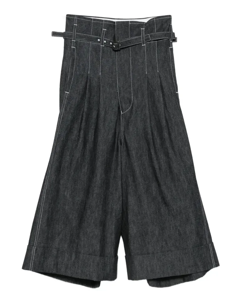 Junya Watanabe pleated shorts - Schwarz Schwarz