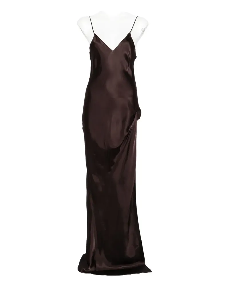 VETEMENTS Kleid mit Spaghettiträgern - Braun Braun