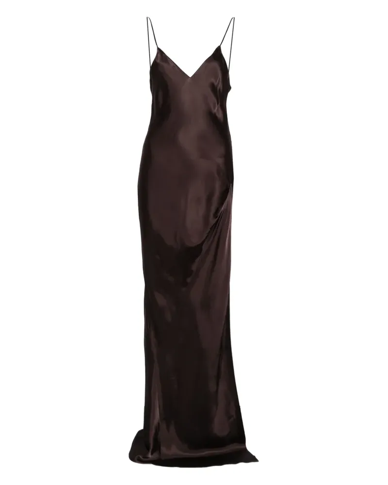 VETEMENTS Kleid mit Spaghettiträgern - Braun Braun