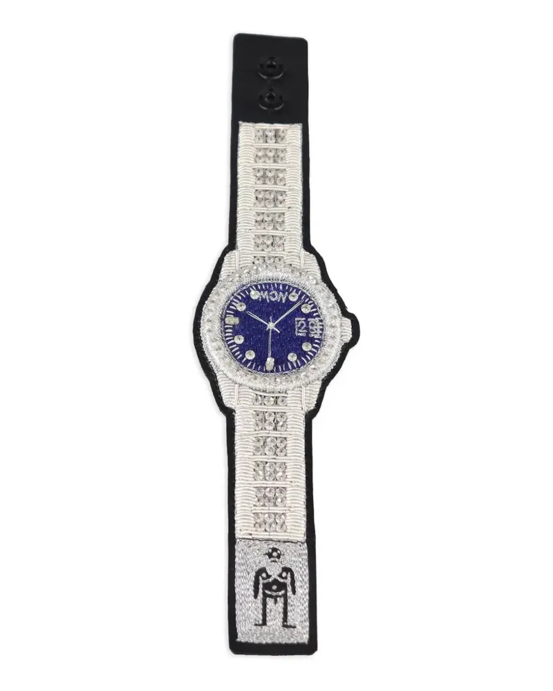 Walter van Beirendonck Besticktes Armband - Blau Blau