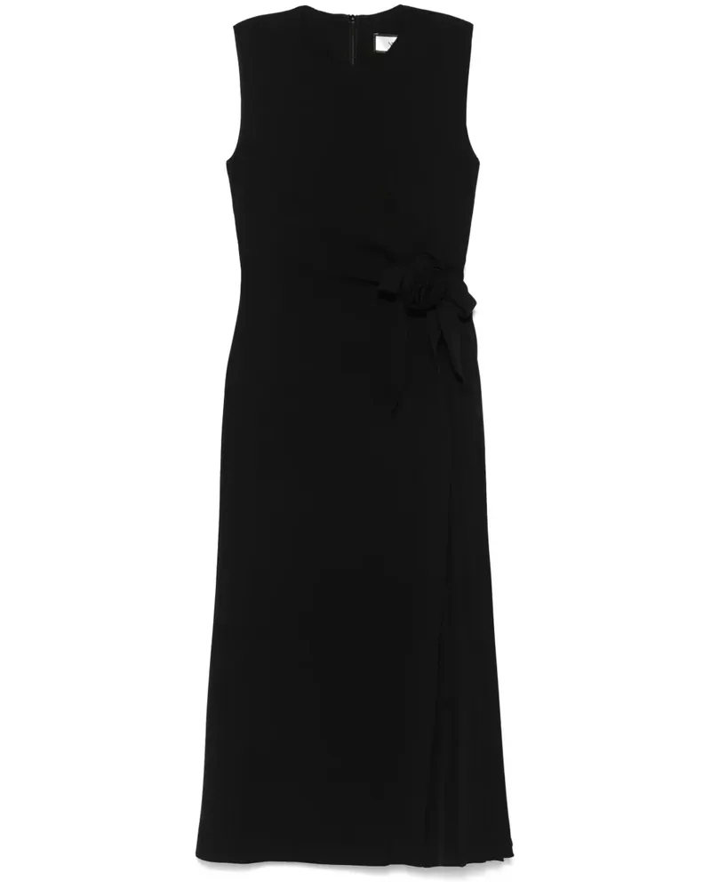 NISSA Midikleid mit Blumenapplikation - Schwarz Schwarz