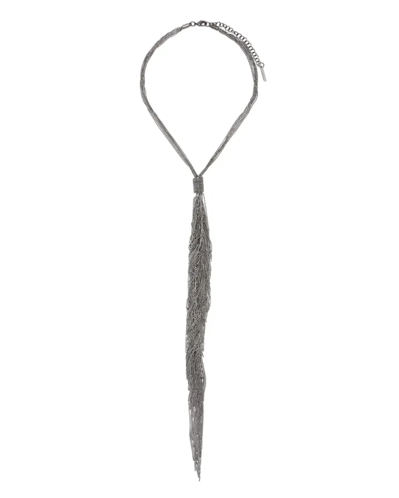 Peserico Drapierte Halskette - Grau Grau