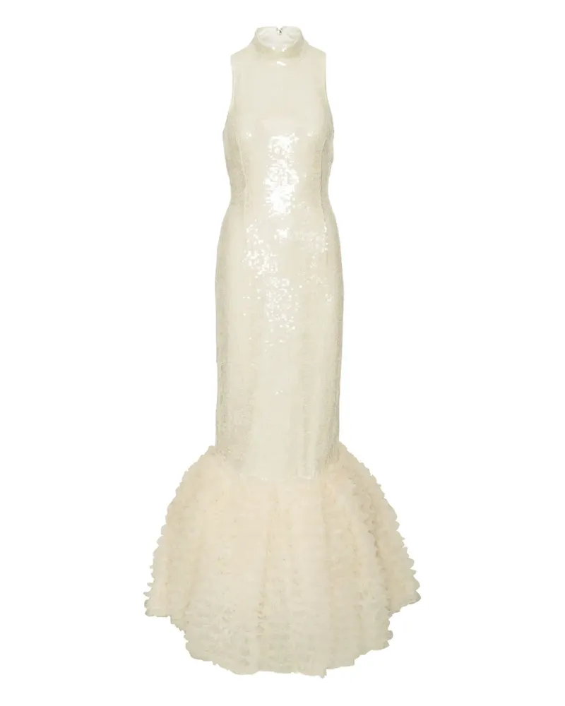 ROTATE Birger Christensen Abendkleid mit Pailletten - Nude Nude