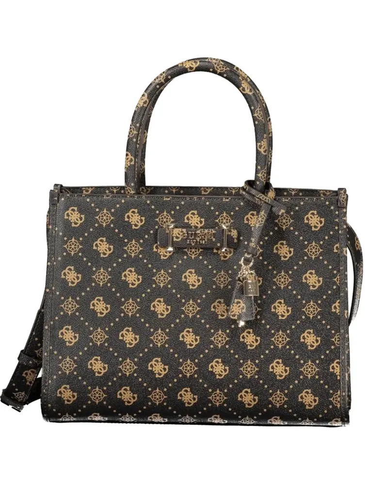 Guess Brown Polyethylene Handbag - Braun Braun