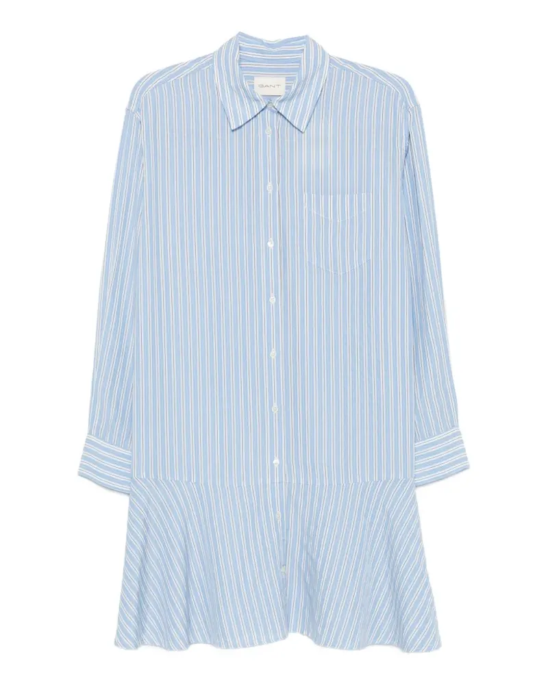 Gant vertical-stripe dropped-waist mini dress - Blau Blau