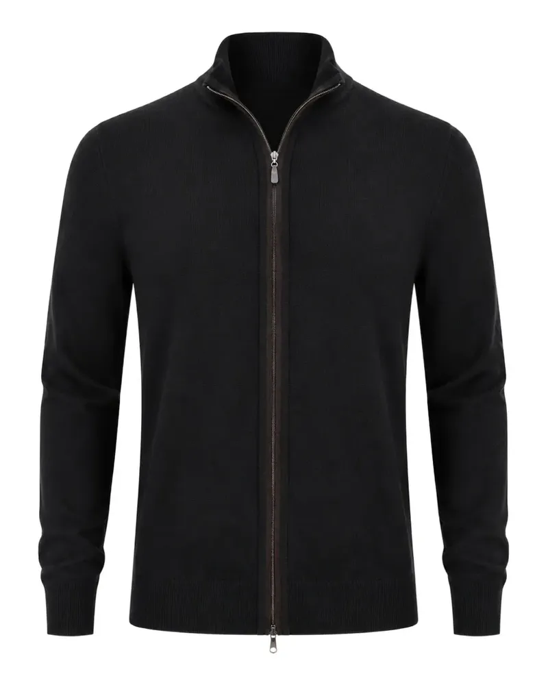 La Fileria zip-fastening cardigan - Schwarz Schwarz