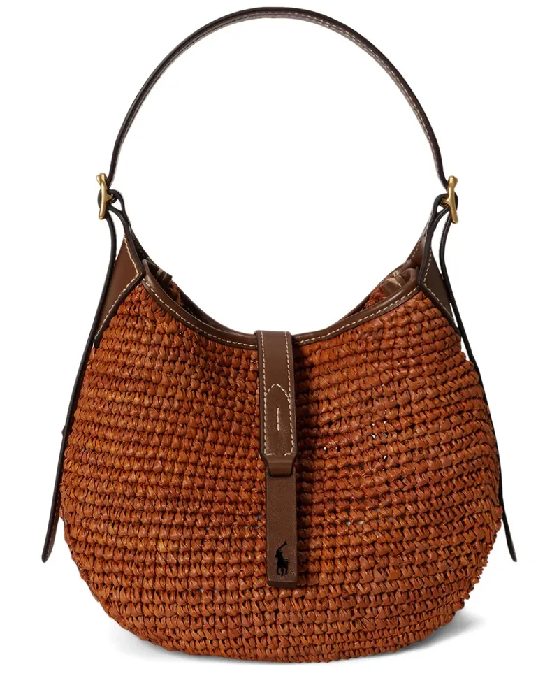 Ralph Lauren Schultertasche aus Bast - Braun Braun