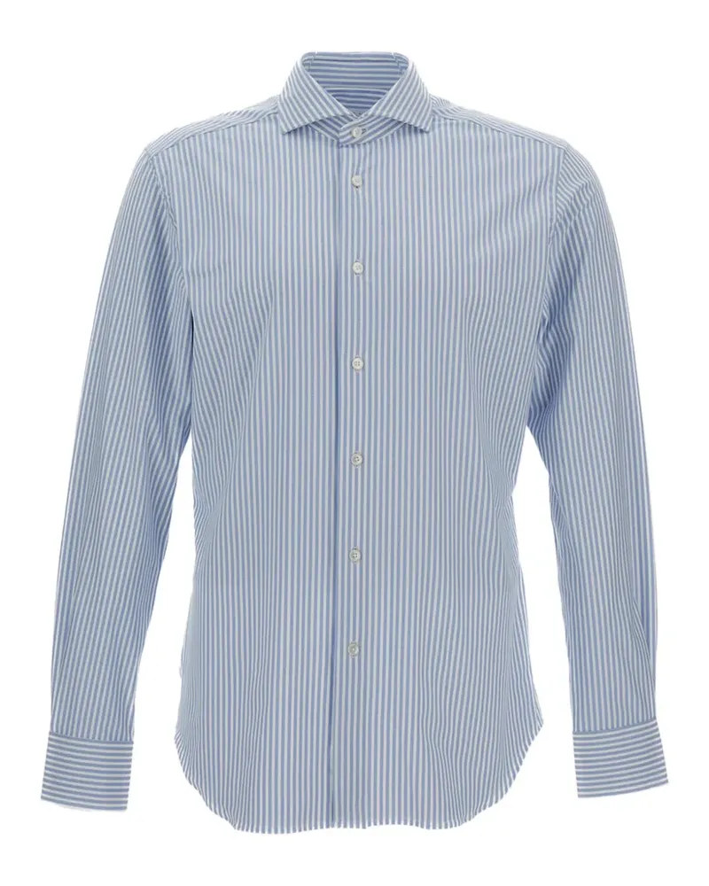 XACUS Gestreiftes Hemd - Blau Blau