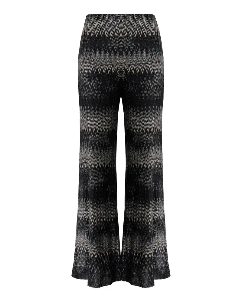 Missoni Chevron Palazzohose aus Viskose-Lamé - Schwarz Schwarz