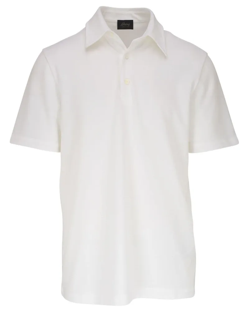 Brioni Poloshirt aus Baumwolle - Weiß Weiß