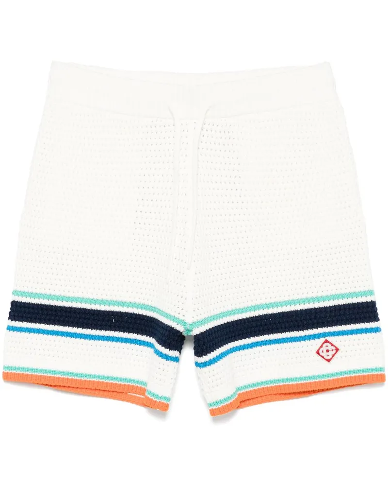 Casablanca Paris Gehäkelte Tennis-Shorts - Weiß Weiß