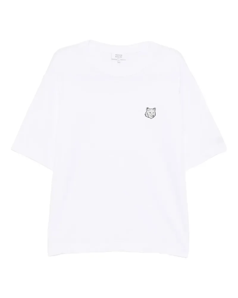 Kitsuné T-Shirt mit Bold Fox Head-Patch - Weiß Weiß